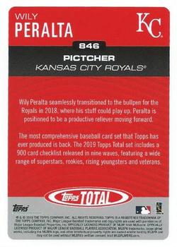 2019 Topps Total #846 Wily Peralta Back