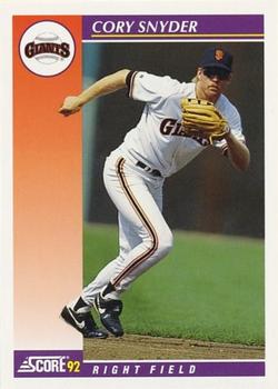 1992 Score Rookie & Traded #48T Cory Snyder Front