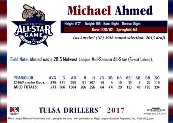 2017 Grandstand Texas League All-Stars North #NNO Michael Ahmed Back