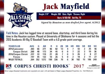 2017 Grandstand Texas League All-Stars South #NNO Jack Mayfield Back