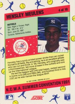 1991 Score National Candy Wholesalers of America (N.C.W.A.) Summer Convention #4 Hensley Meulens Back
