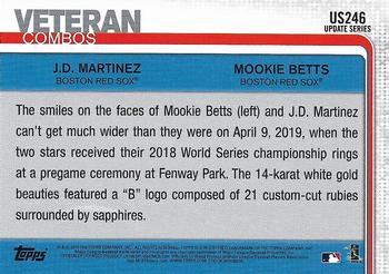 2019 Topps Update #US246 Iced Out (Mookie Betts / J.D. Martinez) Back