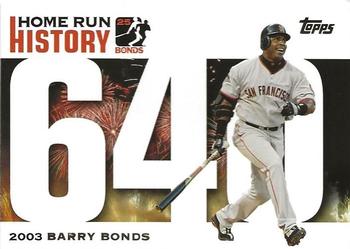 2005 Topps Updates & Highlights - Barry Bonds Home Run History #BB 640 Barry Bonds Front