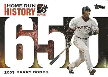 2005 Topps Updates & Highlights - Barry Bonds Home Run History #BB 650 Barry Bonds Front