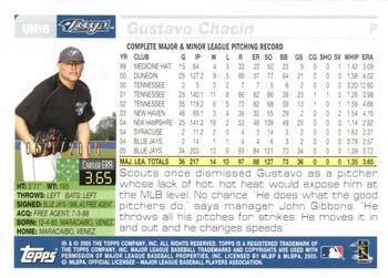 2005 Topps Updates & Highlights - Gold #UH16 Gustavo Chacin Back