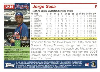 2005 Topps Updates & Highlights - Gold #UH34 Jorge Sosa Back
