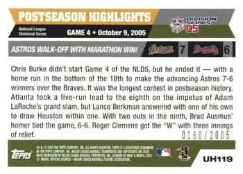2005 Topps Updates & Highlights - Gold #UH119 Chris Burke / Lance Berkman / Adam LaRoche  Back