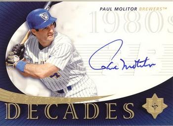 2005 UD Ultimate Signature Edition - Decades #SD-PM Paul Molitor Front