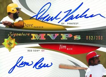 2005 UD Ultimate Signature Edition - MVPs Dual Autograph #MVP-PR Dave Parker / Jim Rice Front
