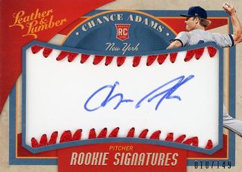 2019 Panini Leather & Lumber - Rookie Baseball Signatures #130 Chance Adams Front