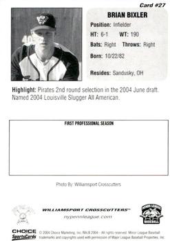 2004 Choice New York-Penn League Top Prospects #27 Brian Bixler Back