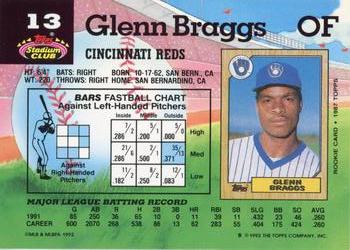 1992 Stadium Club #13 Glenn Braggs Back
