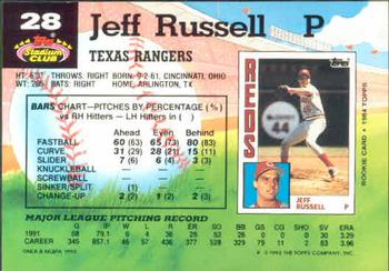 1992 Stadium Club #28 Jeff Russell Back