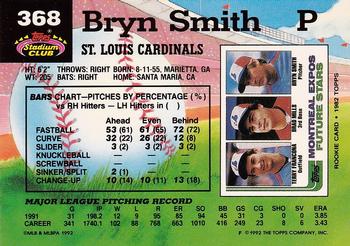 1992 Stadium Club #368 Bryn Smith Back