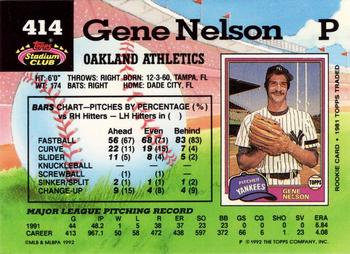 1992 Stadium Club #414 Gene Nelson Back