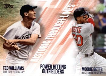 2019 Topps - Historic Through-Lines #HTL-3 Mookie Betts / Ted Williams Front