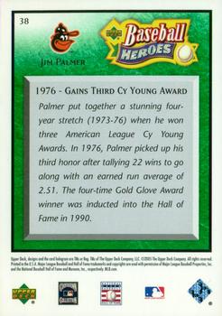 2005 Upper Deck Baseball Heroes - Emerald #38 Jim Palmer Back
