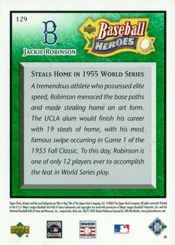2005 Upper Deck Baseball Heroes - Emerald #129 Jackie Robinson Back