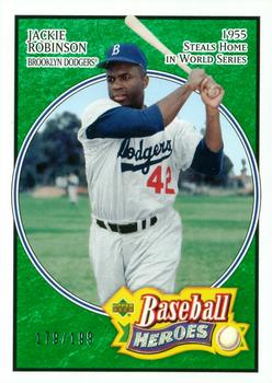 2005 Upper Deck Baseball Heroes - Emerald #129 Jackie Robinson Front