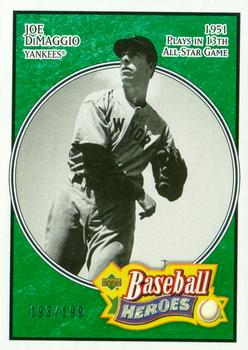2005 Upper Deck Baseball Heroes - Emerald #139 Joe DiMaggio Front