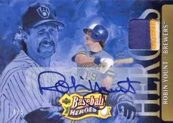 2005 Upper Deck Baseball Heroes - Signature Patches #65 Robin Yount Front