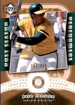 2005 Upper Deck Classics - Post Season Performers #PP-JO Jose Canseco Front