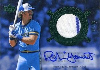 2005 Upper Deck Hall of Fame - Cooperstown Calling Autograph-Material Green #CO-RY1 Robin Yount Front