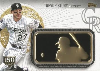2019 Topps - MLB Logo Golden Anniversary Manufactured Patch 150th Anniversary #GAP-TS Trevor Story Front