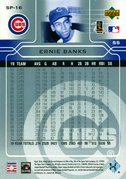 2005 Upper Deck - Hall of Fame Plaques #SP-16 Ernie Banks Back