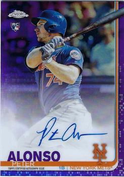 2019 Topps Chrome - Rookie Autographs Purple Refractor #RA-PA Peter Alonso Front