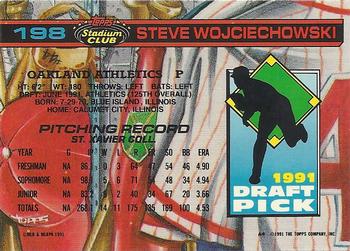 1992 Stadium Club Dome #198 Steve Wojciechowski Back