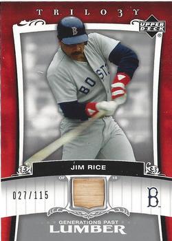 2005 Upper Deck Trilogy - Generations Past Lumber Silver #PA-RI Jim Rice Front