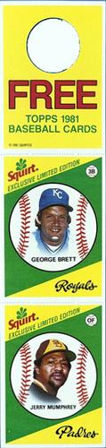 1981 Topps Squirt - Panels #1 / 23 George Brett / Jerry Mumphrey Front