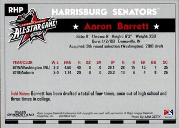 2019 Grandstand Eastern League All-Stars #NNO Aaron Barrett Back