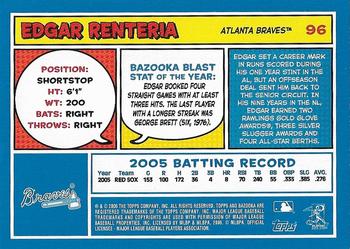 2006 Bazooka - Blue Fortune #96 Edgar Renteria Back