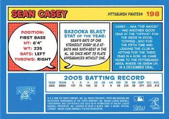 2006 Bazooka - Blue Fortune #198 Sean Casey Back