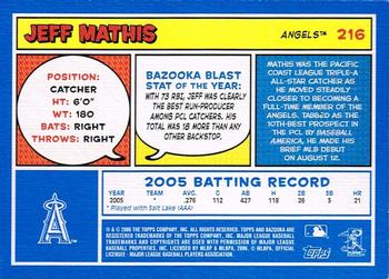 2006 Bazooka - Blue Fortune #216 Jeff Mathis Back