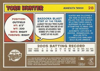 2006 Bazooka - Gold Chunks #28 Torii Hunter Back