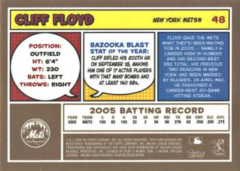 2006 Bazooka - Gold Chunks #48 Cliff Floyd Back