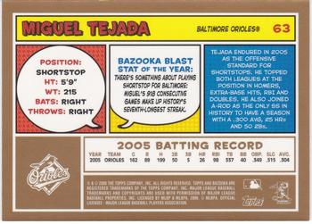 2006 Bazooka - Gold Chunks #63 Miguel Tejada Back