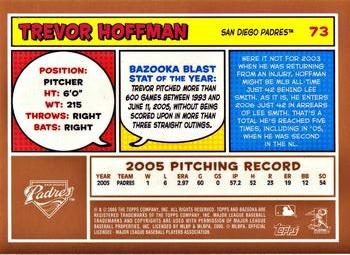2006 Bazooka - Gold Chunks #73 Trevor Hoffman Back