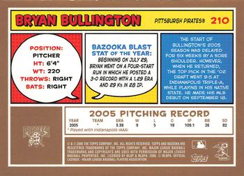 2006 Bazooka - Gold Chunks #210 Bryan Bullington Back