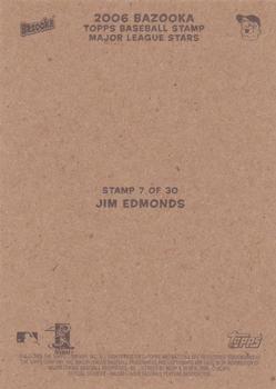2006 Bazooka - Stamps #7 Jim Edmonds Back