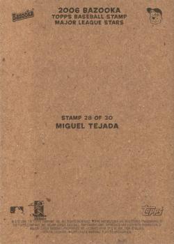 2006 Bazooka - Stamps #28 Miguel Tejada Back