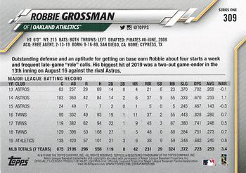 2020 Topps #309 Robbie Grossman Back