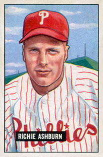 1951 Bowman #186 Richie Ashburn Front