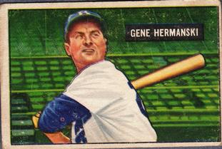 1951 Bowman #55 Gene Hermanski Front