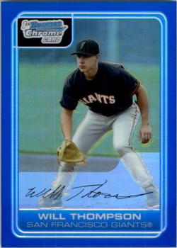 2006 Bowman Chrome - Prospects Blue Refractors #BC140 Will Thompson Front