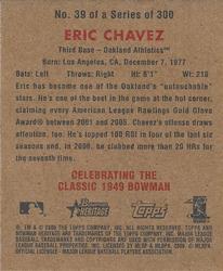 2006 Bowman Heritage - Mini #39 Eric Chavez Back