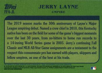 2019 Topps Archives - Fan Favorite Autographs #FFA-JL Jerry Layne Back